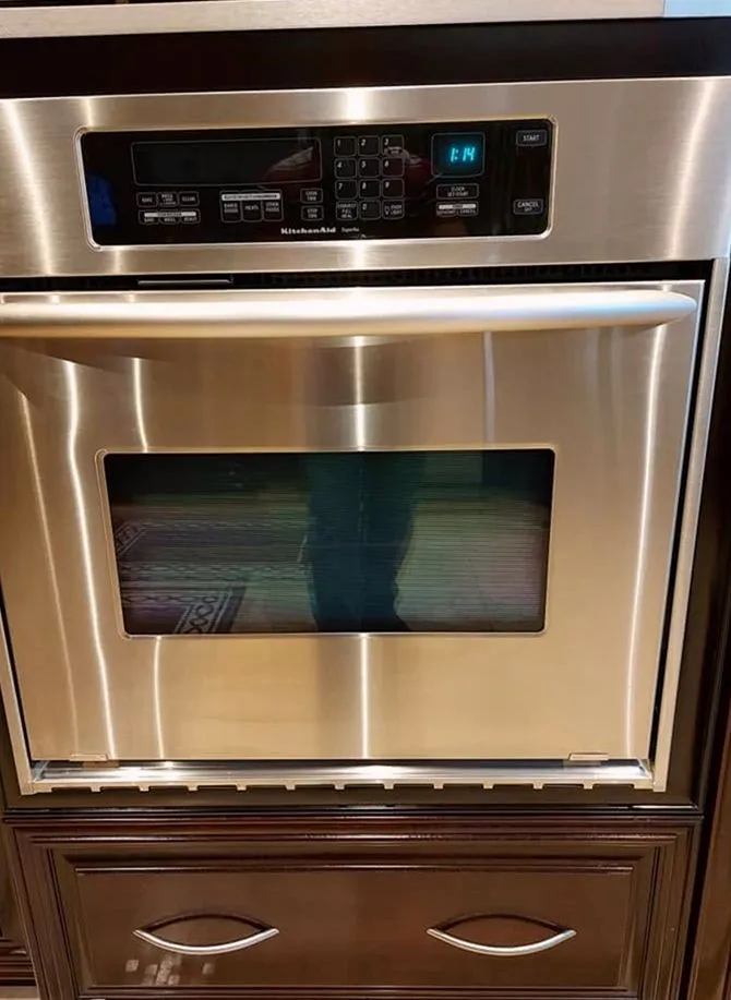 Wall oven after oven repair in Dallas